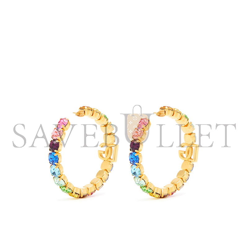 d01ce&Gab*a*a dg logo rhinestone hoop earrings weo6c2w111187579